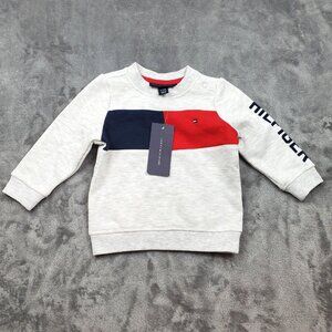 Tommy Hilfiger Baby Boys Size 6-9 mo Long Sleeve Sweatshirt Logo Preppy Classic